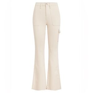 Hudson‎ Jeans Ivory Cream Flare Pants Faye High-Rise Boot-Cut Cargo Pants